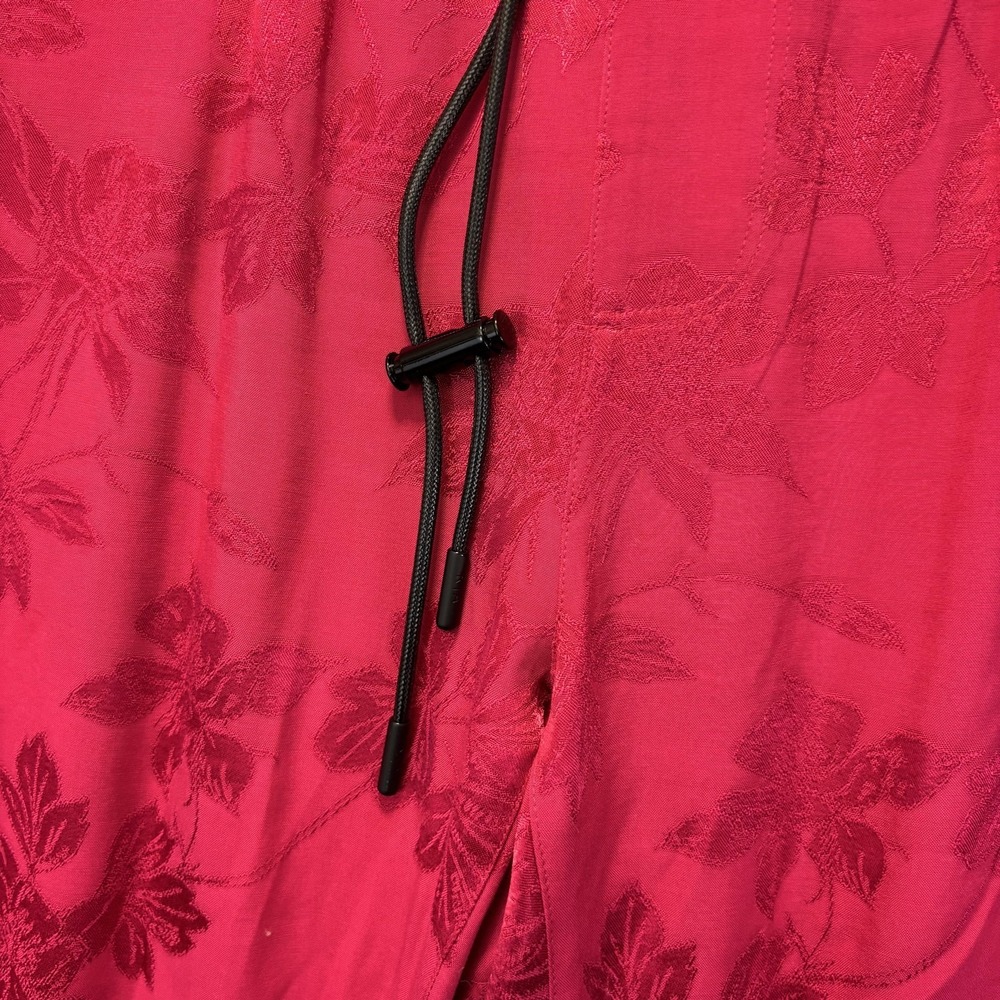 RtA Hot Pink Jacquard Sweatpants Womens Medium Floral Drawstring Italian Fabric - Picture 4 of 14